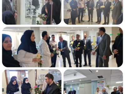 حضور مسئولین شهرستان خوانسار در بیمارستان فاطمیه به مناسبت روز پرستار